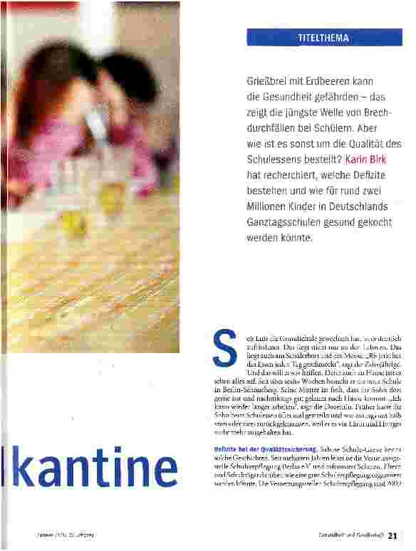 Vorschauseite 2: High Noon in der Schulkantine