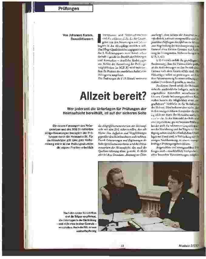 Vorschauseite 1: Allzeit bereit?