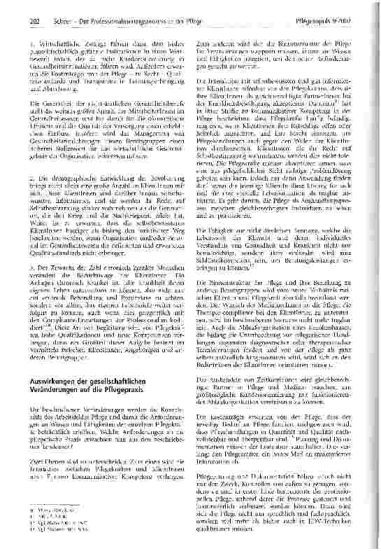 Vorschauseite 3: Der Professionalisierungsprozess in der Pflege, gesellschaftliche Veränderungen und die pflegerische Praxis Eine Skizzierung der Zusammenhänge
