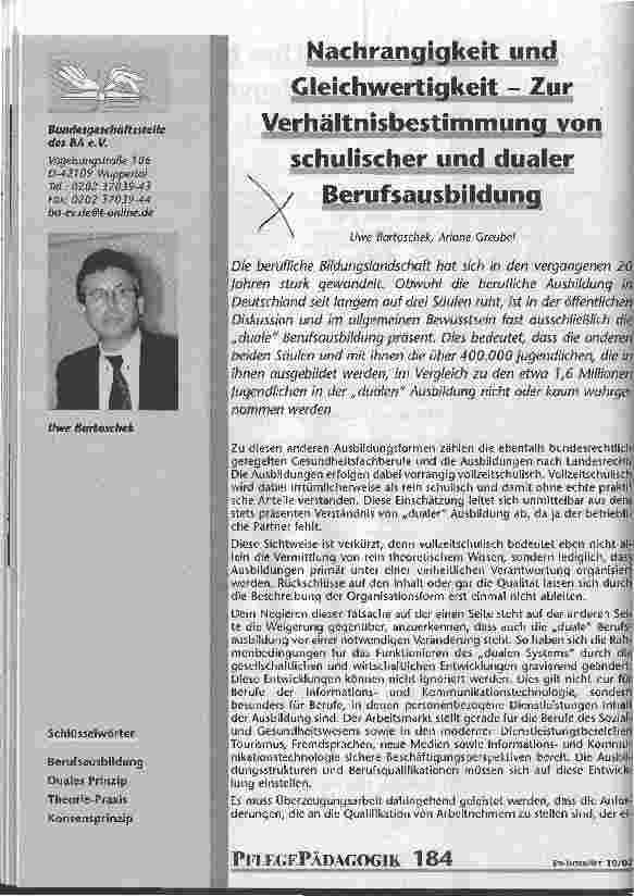 Vorschauseite 1: Nachrangigkeit und Gleichwertigekeit - Zur Verhältnisbestimmung von schulischer und dualer Berufsausbildung