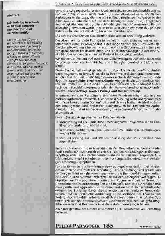 Vorschauseite 2: Nachrangigkeit und Gleichwertigekeit - Zur Verhältnisbestimmung von schulischer und dualer Berufsausbildung