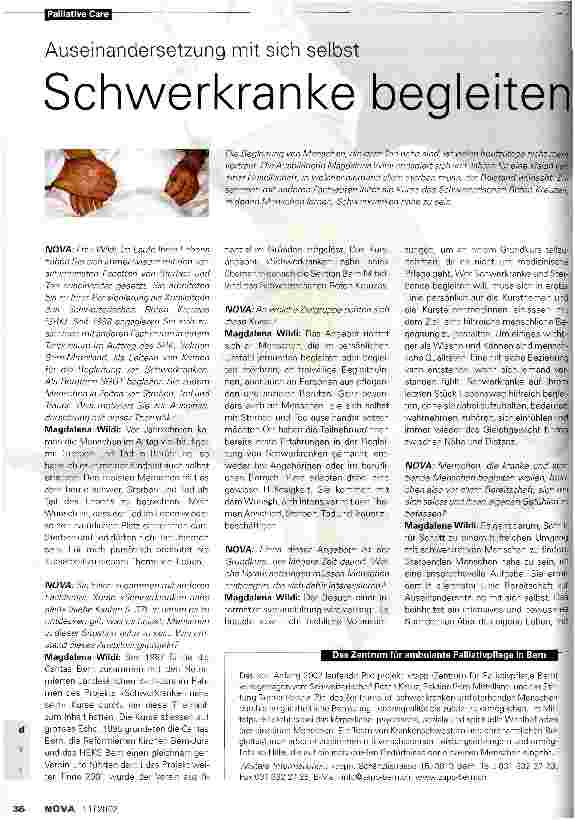 Vorschauseite 1: Schwerkranke begleiten Auseinandersetzung mit sich selbst