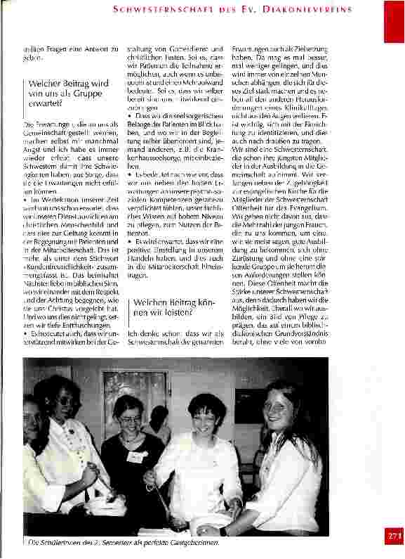 Vorschauseite 3: Die Rolle einer Schwesternschaft an einem Evangelischen Krankenhaus