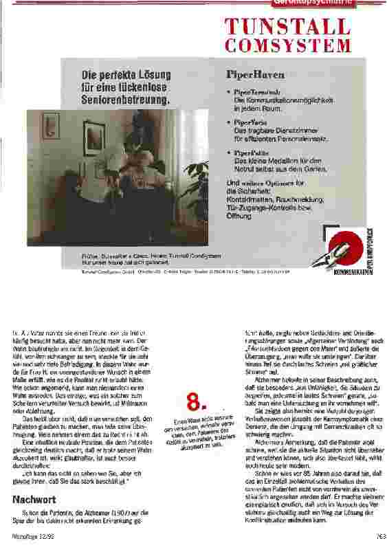 Vorschauseite 6: Wirr, aber wahr - auf Demente zu hören lohnt sich Der Umgang mit Verwirrten erfordert Verständnis und Akzeptanz