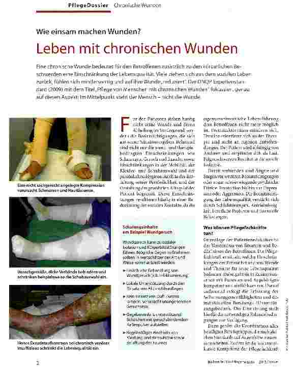 Vorschauseite 1: Leben mit chronischen Wunden