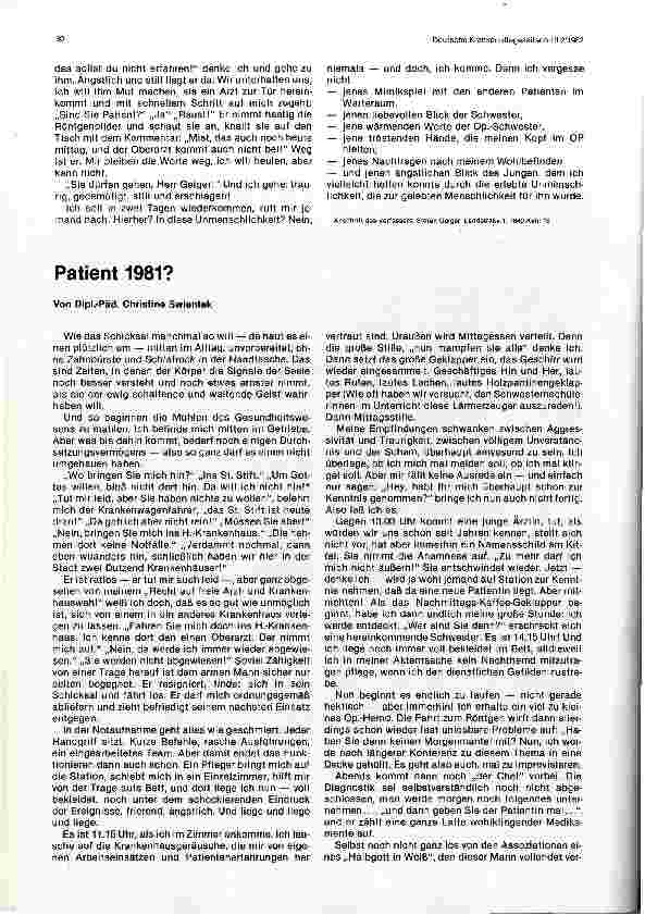 Vorschauseite 1: Patient 1981?