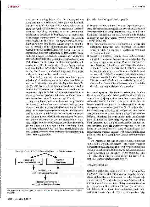 Vorschauseite 2: Arbeitsgedächtnisleistungen bei gesunden Älteren