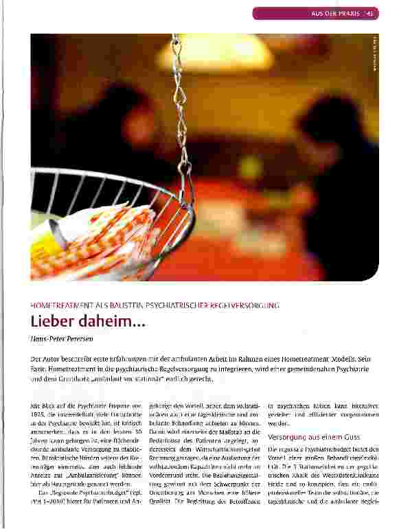 Vorschauseite 1: Lieber daheim...