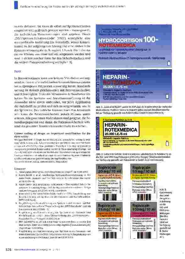 Vorschauseite 3: Farbliche Kennzeichnung von Medikamenten