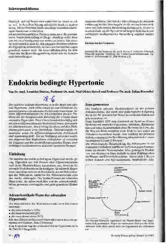 Vorschauseite 1: Endokrin bedingte Hypertonie