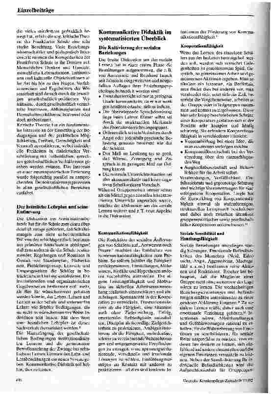 Vorschauseite 2: Kommunikative Didaktik