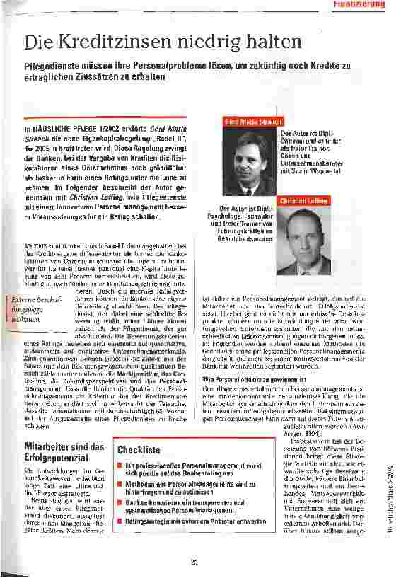 Vorschauseite 1: Die Kreditzinsen niedrig halten