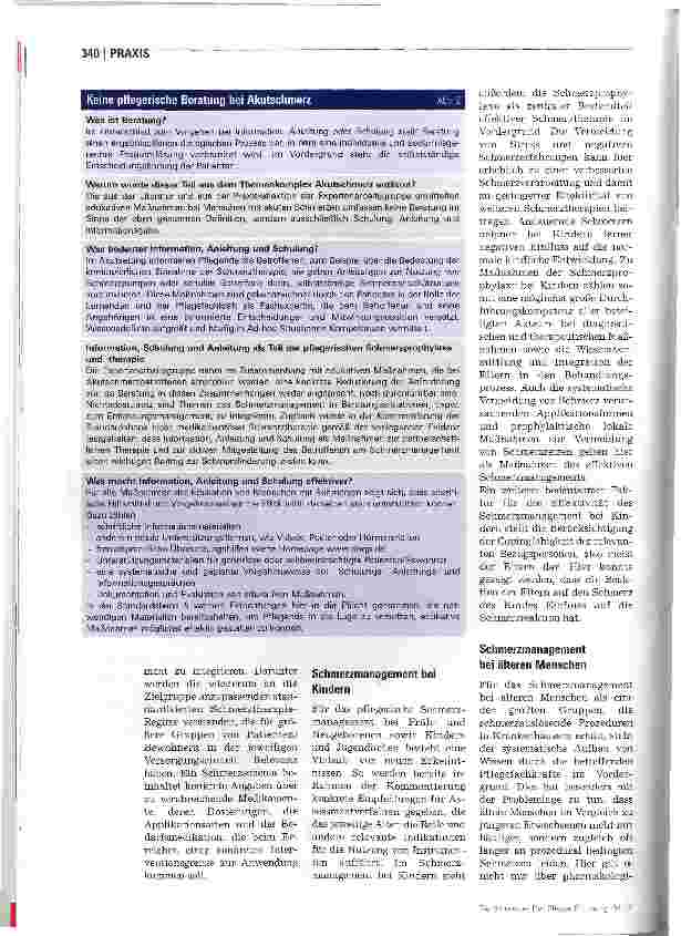 Vorschauseite 5: Schmerzmanagement in der Pflege bei akuten Schmerzen - Was ist neu?