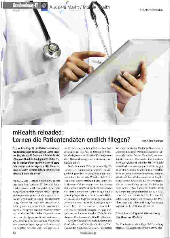 Vorschauseite 1: mHealth reloaded: Lernen die Patientendaten endlich fliegen?