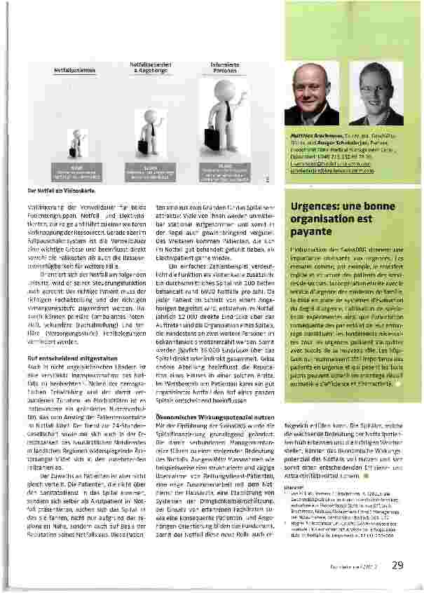 Vorschauseite 2: Eine gut organisierte Notfallstation wirkt sich positiv auf den Ruf aus