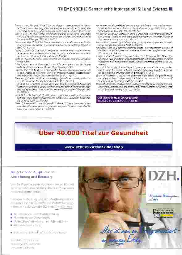 Vorschauseite 4: Einschränkung der Betätigungsperformanz bei Kindern und Jugendlichen mit sensorischen Verarbeitungsstörungen