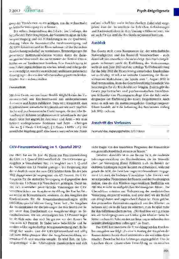 Vorschauseite 6: Psych-Entgeltgesetz vom Bundestag verabschiedet