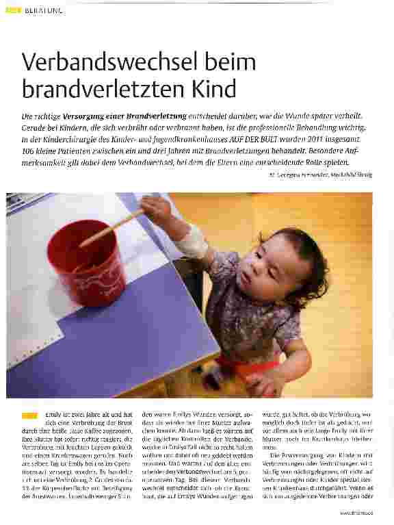 Vorschauseite 1: Verbandswechsel beim brandverletzten Kind