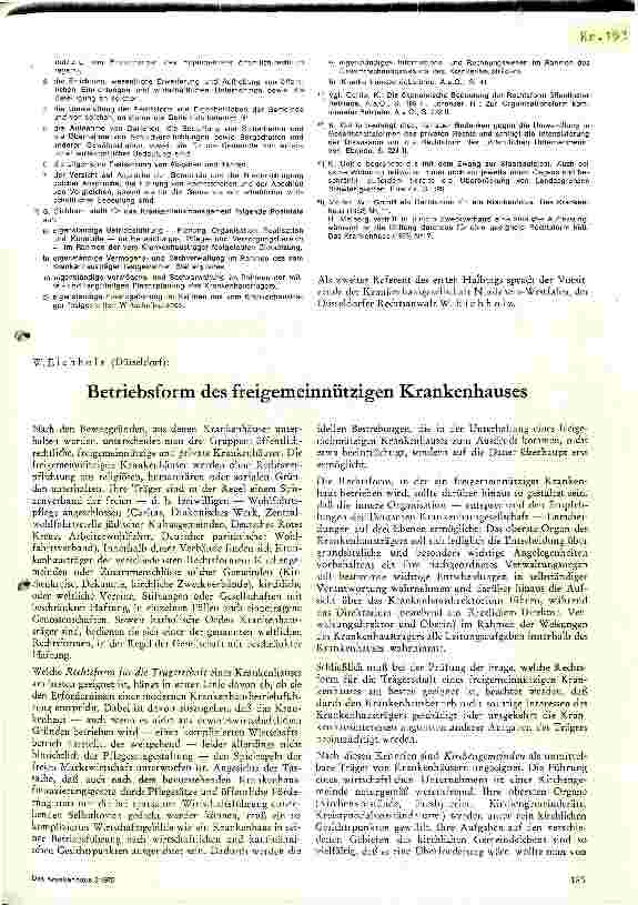 Vorschauseite 1: Betriebsform des freigemeinnützigen Krankenhauses