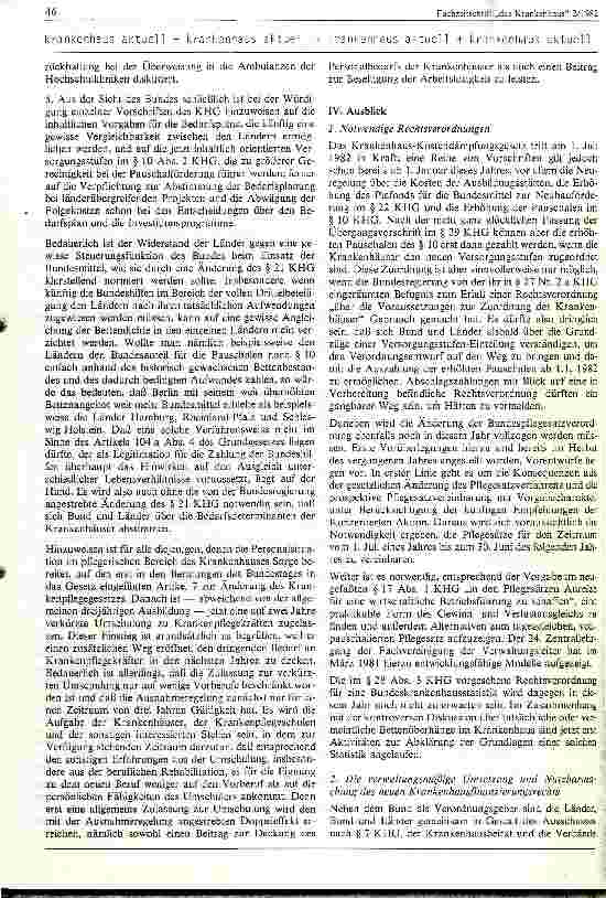 Vorschauseite 4: Aus Sicht der Bundesregierung:das Krankenhaus-Kostendämpfungsgesetz