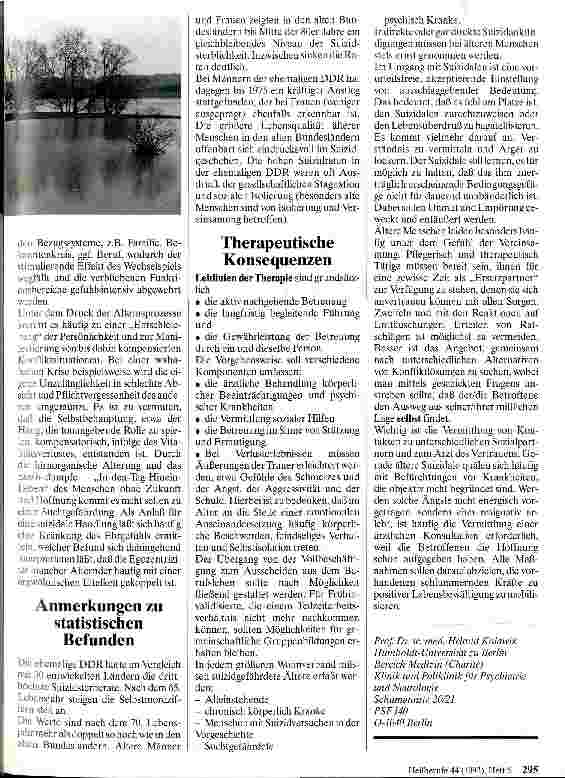 Vorschauseite 2: Suizidalität älterer Menschen