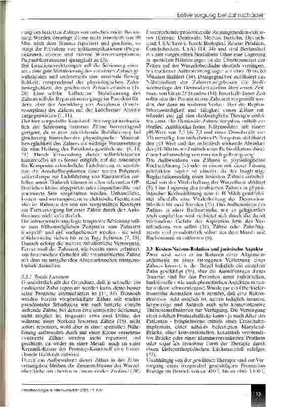 Vorschauseite 6: Konzept zur Erstversorgung frakturierter oder luxierter Zähne während der Intubationsnarkose durch den Anästhesisten