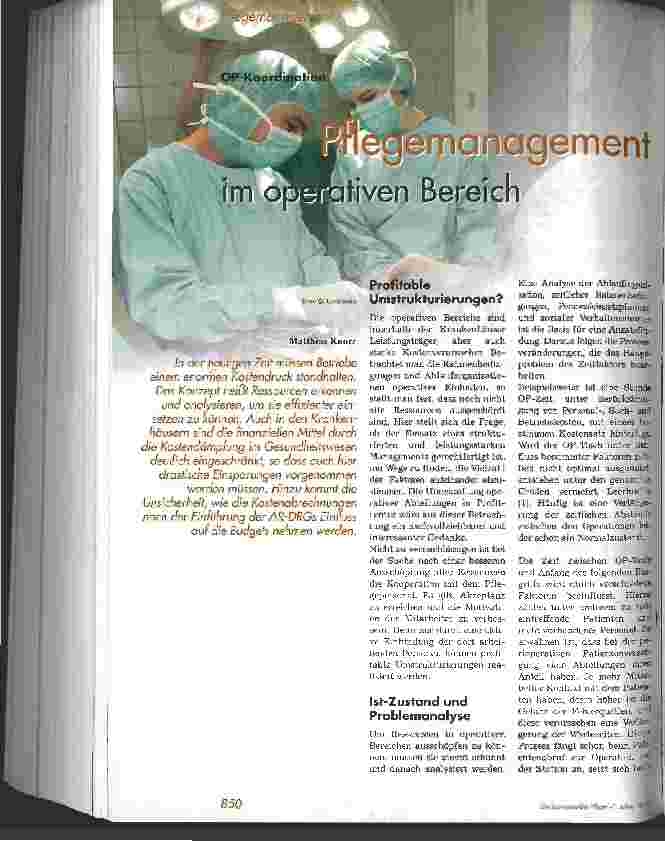 Vorschauseite 1: Pflegemanagement im operativen Bereich
