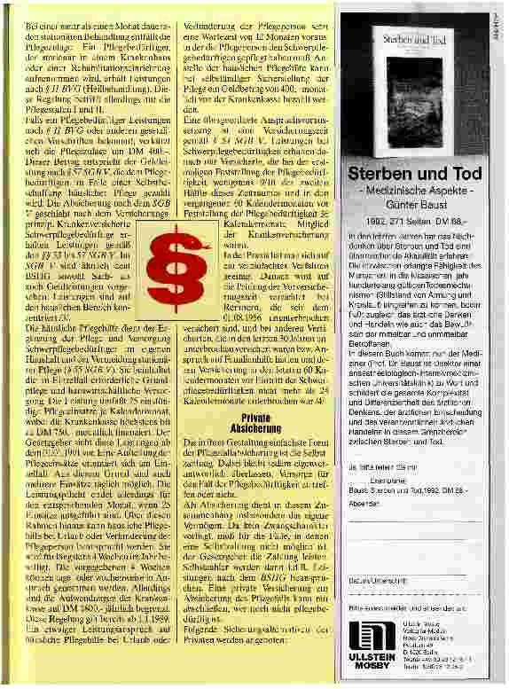 Vorschauseite 2: Finanzielle Absicherung für den Fall der Pflegebedürftigkeit