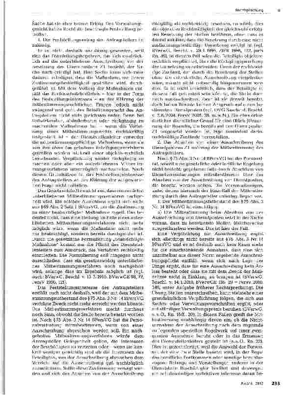 Vorschauseite 2: Mitbestimmung bei Ausschreibungsverzicht