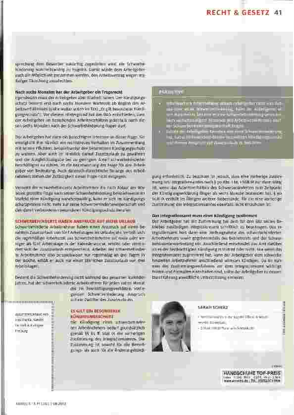 Vorschauseite 2: Schwerbehinderte Arbeitnehmer: Das sollten Sie wissen