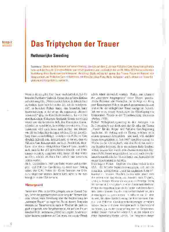 Vorschauseite 1: Das Triptychon der Trauer