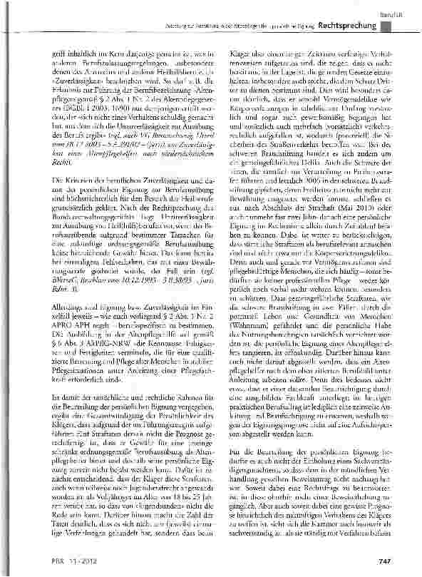 Vorschauseite 5: Zulassung zur Ausbildung in der Altenpflegehilfe persönliche Eignung
