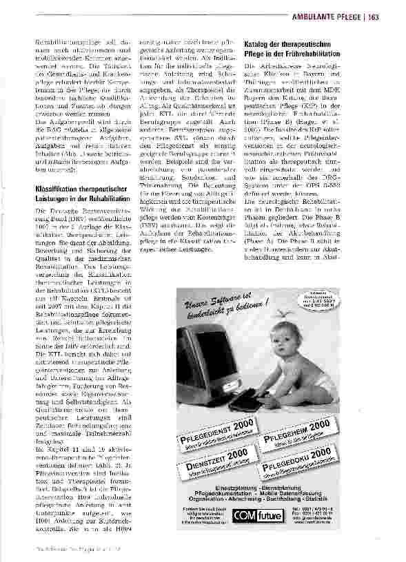 Vorschauseite 3: Therapeutische Pflege als reizvolles Arbeitsfeld