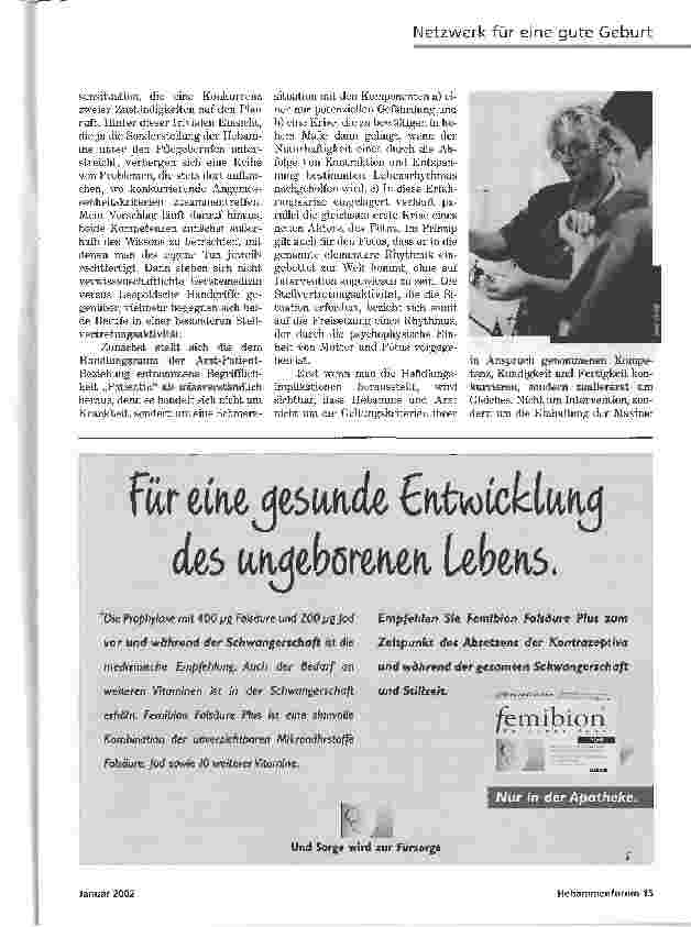 Vorschauseite 4: NETZWERKFÜR EINE GUTE GEBURT DER KREISSSAAL ALS KOMMUNIKATIONSRAUM
