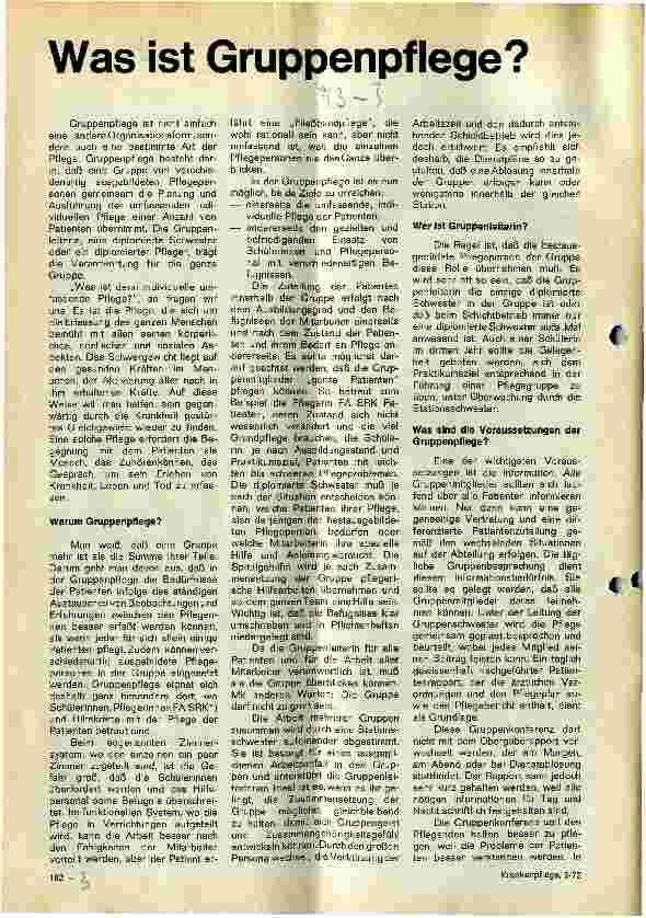 Vorschauseite 1: Was ist Gruppenpflege?