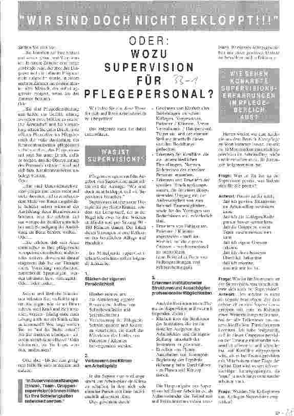 Vorschauseite 1: Wozu Supervision für Pflegepersonal?