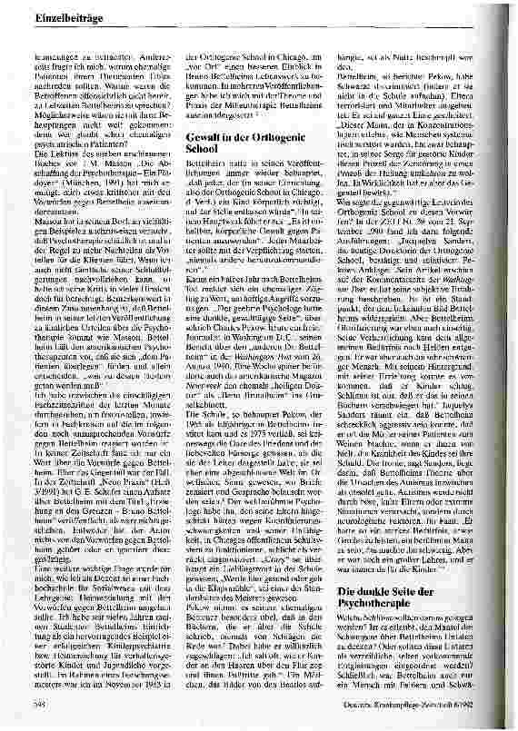 Vorschauseite 2: Grenzen der Milieutherapie Bruno Bettelheims