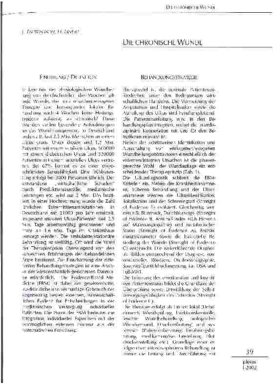 Vorschauseite 1: Die chronische Wunde