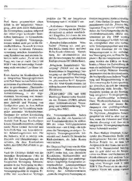 Vorschauseite 2: DRG-Einführung, Qualitätssicherung und Behandlungspfade als Chancen für die integrierte Versorgung