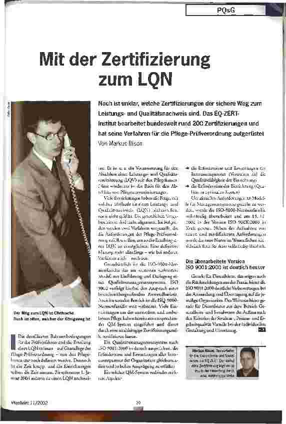Vorschauseite 1: Mit der Zertifizierung zum LQN