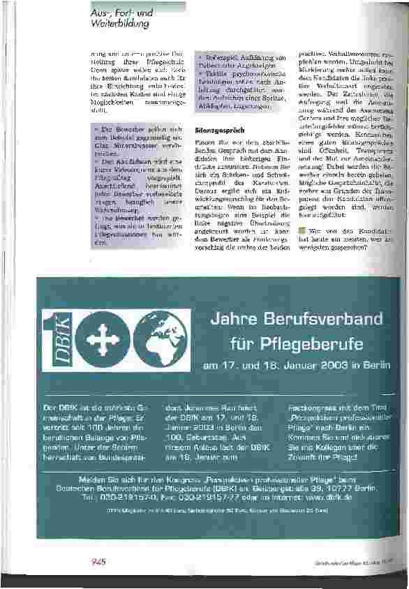 Vorschauseite 5: Assessment Center zur Bewerberauswahl an Pflegeschulen 2. Teil