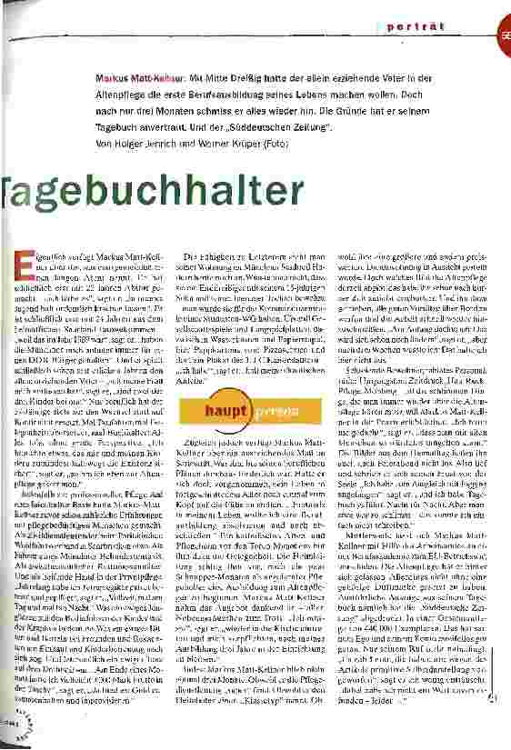 Vorschauseite 2: Porträt: Der Tagebuchhalter