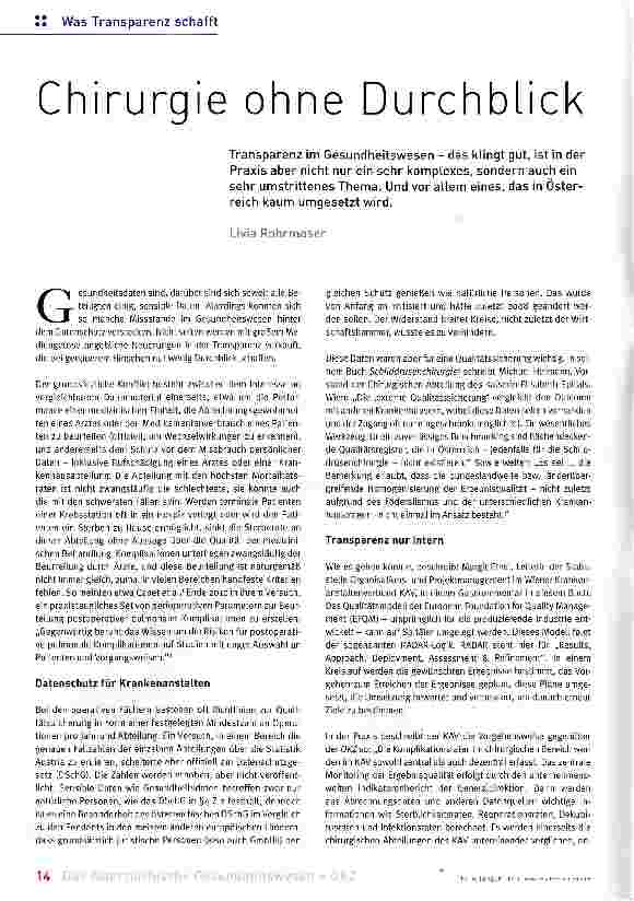 Vorschauseite 1: Chirurgie ohne Durchblick