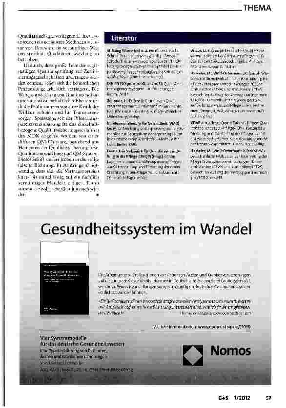 Vorschauseite 4: »QM« im Gesundheitswesen -wie scheinbar grenzenlose Anforderungen Ressourcen blockieren