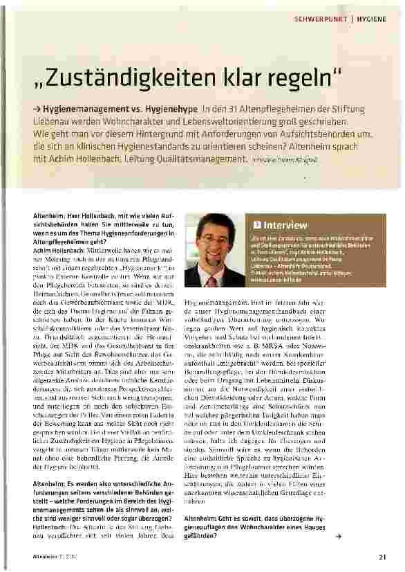 Vorschauseite 1: „Zuständigkeiten klar regeln