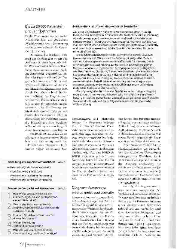 Vorschauseite 2: Schlaflos in Narkose