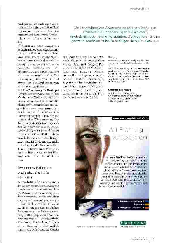 Vorschauseite 5: Schlaflos in Narkose