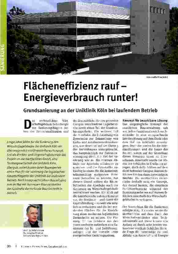 Vorschauseite 1: Flächeneffizienz rauf-Energieverbrauch runter!