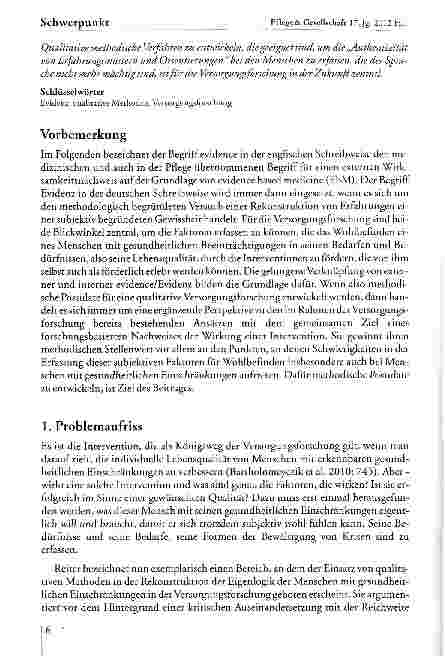 Vorschauseite 2: Augenscheinlich fehlgeleitet. Evidenz und Empirie. Methodische Postulate für eine qualitative Versorgungsforschung