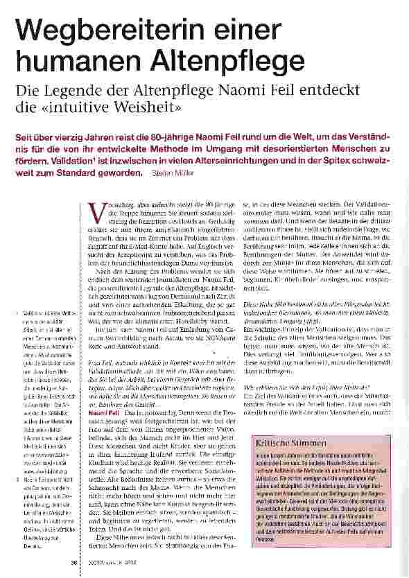 Vorschauseite 1: Wegbereiterin einer humanen Altenpflege